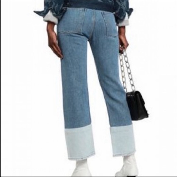 rag & bone Nihon Selv Two Tone High Rise Straight Leg Jean - Picture 3 of 15
